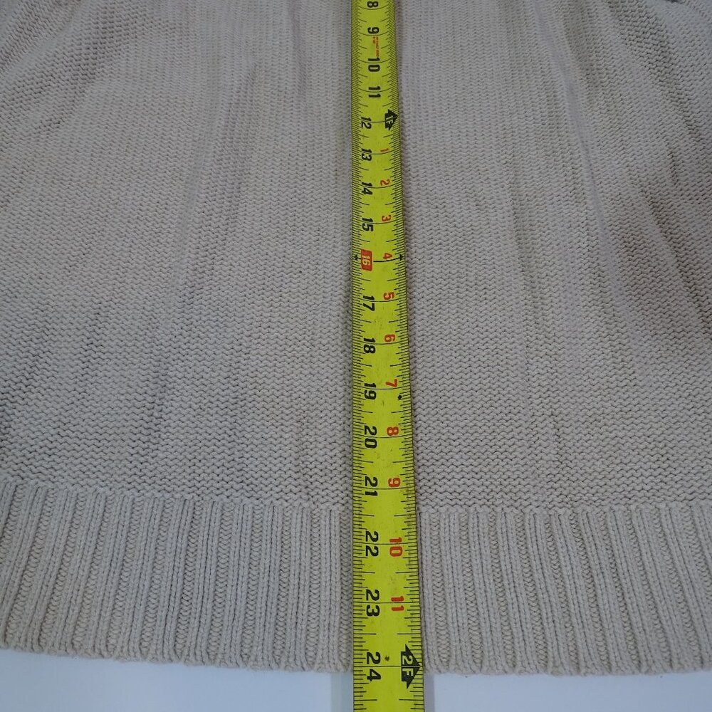 Old Navy Cozy Crewneck Cable Knit Sweater Women Size XL Soy Latte Beige Long Slv - Picture 8 of 8